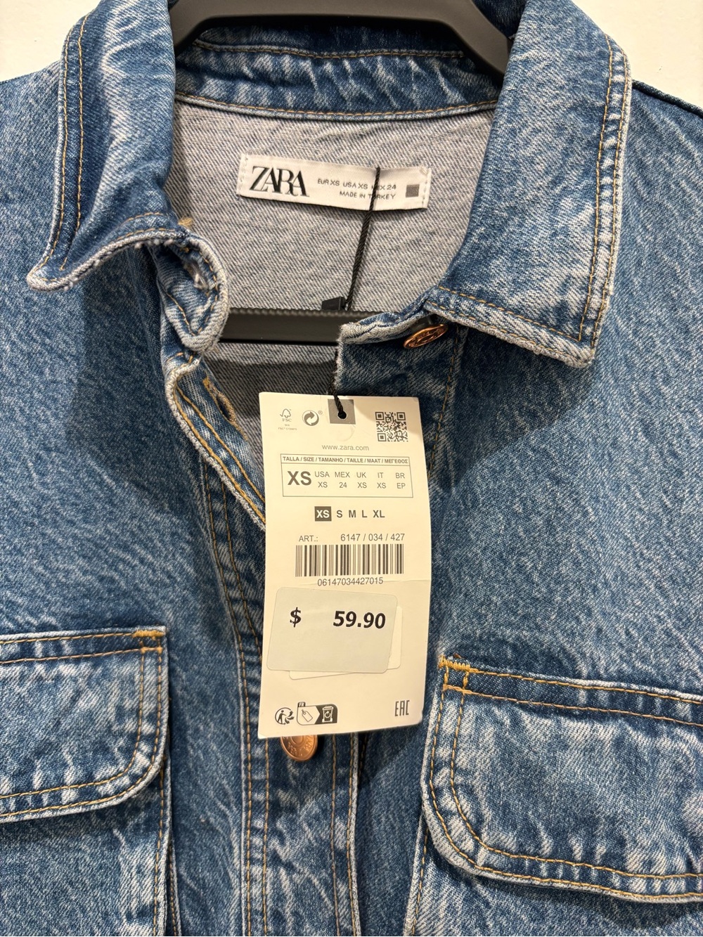 Zara Oversized Denim Shirt - Picture 2 of 3